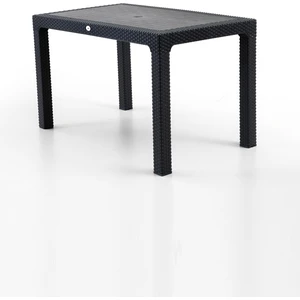 Rattan 75X125 cm Masa Siyah