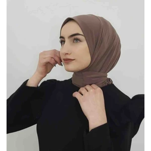 Çıtçıtlı Pratik Hijap Eşarp Vizon
