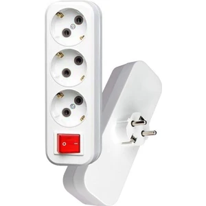 3'lü Anahtarlı Golyat Priz Topraklı Grup Priz Kablosuz Fiş