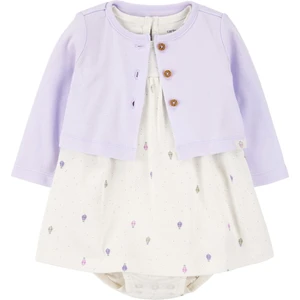 Kız Bebek Ekru Elbise Set