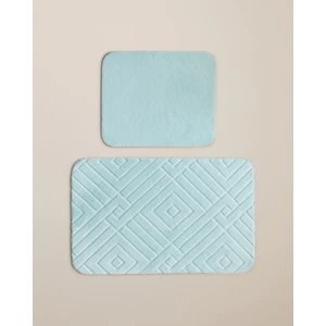 Twillow Banyo Paspası Seti 60X100 cm + 50X60 cm Su Yeşili