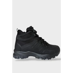 Unısex Soğuk Geçirmez Fermuarlı Trekking & Outdoor Bot Siyah