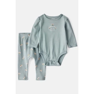 Kız Bebek Yeşil Body Pantolon