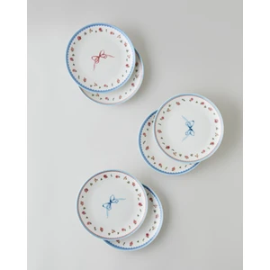 Maze Porselen 6'lı Pasta Tabağı 19 cm Renkli