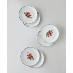 Lilya Porselen 6'lı Pasta Tabağı 19 cm Renkli
