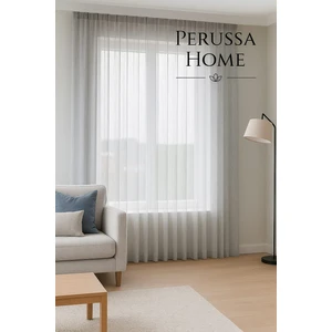 Perussa Home Şantuk Tül Perde Modern 1 E 2,5 Pileli Yıkaması Kolay Salon Oturma Odası Için