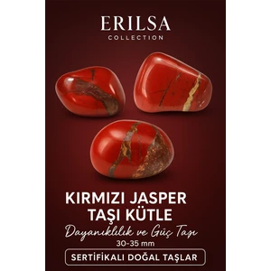 Tesbih Atölyesi Sertifikalı Kırmızı Jasper Taşı Kütle – Doğal Dayanıklılık ve Güç Taşı 30-35 mm