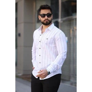 Erkek Pamuklu Çizgi Desenli Gömlek