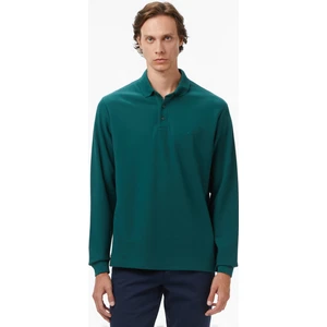 Erkek Yeşil Classic Fit Uzun Kollu Polo Yaka T-Shirt K57351T.3JB