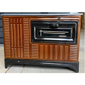 Kuzine Soba Fırınlı Emaye Gövdeli , Odun ve Kömürlü Isıtıcı Uyuyan Soba Alttan Havalı 