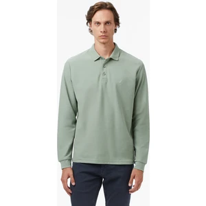 Erkek Yeşil Classic Fit Uzun Kollu Polo Yaka T-Shirt K57351T.3LP