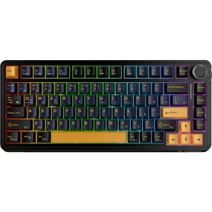 Quell Siyah Hot Swap 2.4g + Bt Wireless Rgb Gasket Oil Switch Türkçe Q Pbt Keycaps Mekanik Klavye