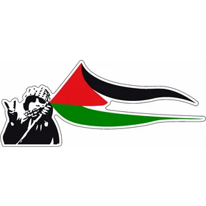Filistin - Özgür Filistin - Palestine Araba - Oto - Motosiklet - Araç Sticker 02509