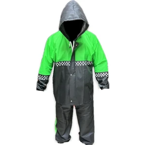 Motorcu Reflektrlü Kapüşonlu Kurye Yağmurluk