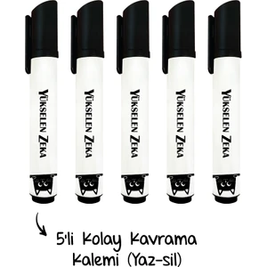 Kolay Kavrama Kalemi 5’li (Yaz-Sil)