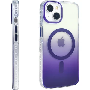 Apple iPhone 14 Kılıf M-Safe Şarj Özellikli Transparan Renk Geçişli Zore Toros Kapak