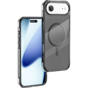 iPhone 17 Air Kılıf M-Safe Şarj Özellikli Wiwu MCC-702 Titanyum Pro Serisi Sert Pc Kapak Siyah