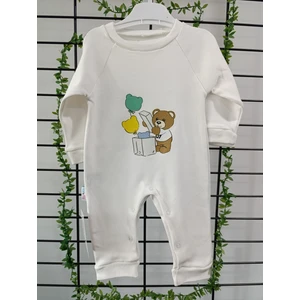 Erselbaby Bebek Pamuklu Ayıcık Baskılı Tulum - Uzun Kollu ve Rahat