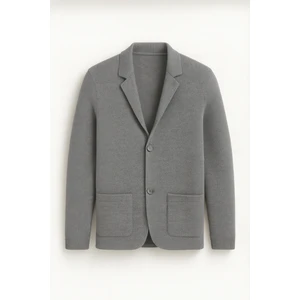 Cep Detaylı Triko Ceket