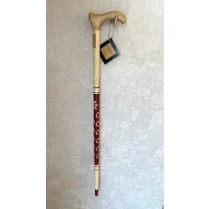 Desenli Ahşap Baston Stick