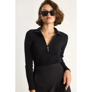 Kadın Fermuarlı Kazak