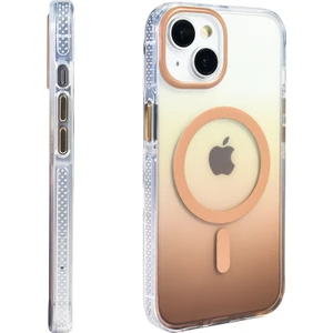 Apple iPhone 14 Kılıf M-Safe Şarj Özellikli Transparan Renk Geçişli Zore Toros Kapak