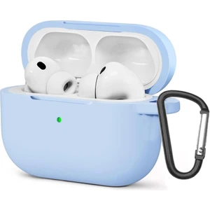 Apple Airpods Pro 3 Kılıf Silikon Mavi Açık