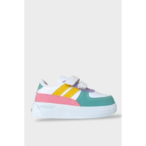 Işıklı Çocuk Spor Ayakkabı Unisex Rahat Hafif Suni Deri Beyaz Lila 2,5 cm Taban