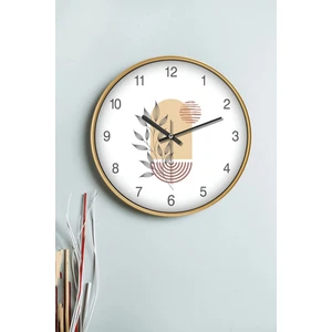 30 cm Gerçek Camlı Akar Saniyeli Duvar Saati - Vase  7177931