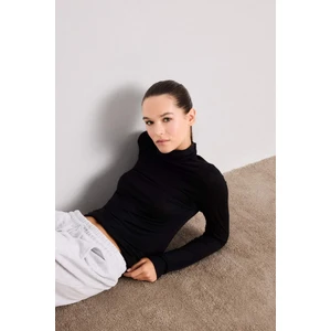 Modal Kaşmir Yumuşak Dokulu Balıkçı Yaka Uzun Kollu Üst-Fall in Love