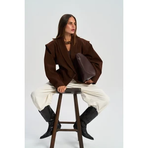 Bronte Omuz Detaylı Kahve Blazer