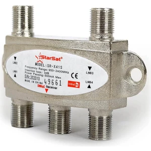 Starcom SR-X41S Diseqc 2.0 Switch 4 In 1 Out - 950-2400MHZ - Dayzek Uydu Birleştirici