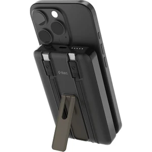 Recharger M 10.000MAH Magsafe Uyumlu Pd 20W Lightning ve Usb-C Dahili Kablolu Stantlı Siyah 2BB237S