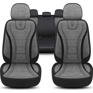 City Serisi Ford Tourneo Courier 2024 Sonrası ile Uyumlu Koltuk Kılıfı, Gri-Siyah
