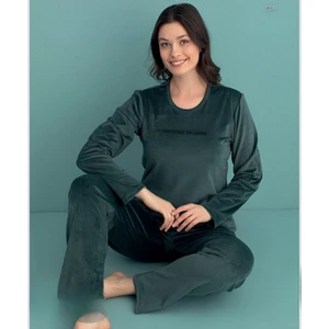 Kadın Kışlık Bisiklet Yaka Kadife Pijama Takımı 13166N - 1 Adet