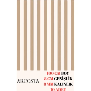 Ham Mdf Iskandinav Duvar Çıtası 8 mm Kalınlık 100 cm Uzunluk 8 cm Genişlik ( 10 Adet )