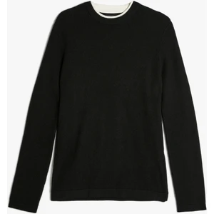 Triko Kazak Basic Bisiklet Yaka Pamuklu Uzun Kollu