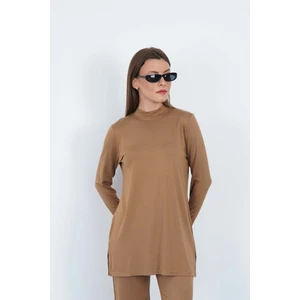 Viskon Dik Yaka Tunik-Tarçın