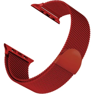 Apple Watch Series 11 46MM Kordon Luxe Metal Twist Koyu Kırmızı