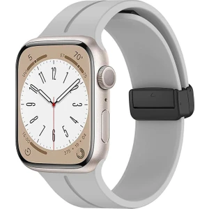 Apple Watch Series 11 46MM Kordon Ribbon Line Gri