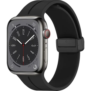 Apple Watch Series 11 46MM Kordon Ribbon Line Siyah