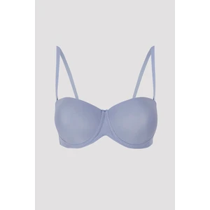 Gri Latina Destekli Straplez Sütyen