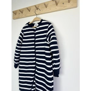 Lacivert Beyaz Yatay Çizgili Pamuklu Bacaklı 2.5 Tog Çocuk Uyku Tulumu