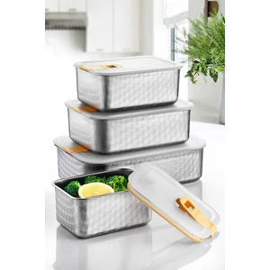 Perfect Seal Paslanmaz Çelik Saklama Kabı 4'lü Set
