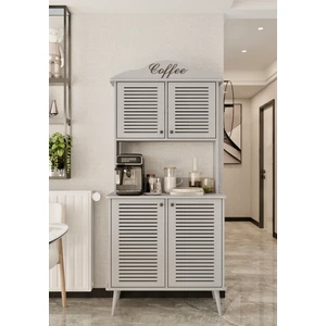 Avior Kahve Köşesi Mdf Kapaklı Raflı 90 cm