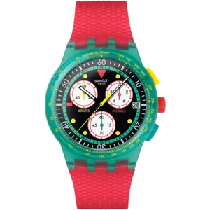 SUSG409 Swatch Neon Emerald Chrono Erkek Kol Saati