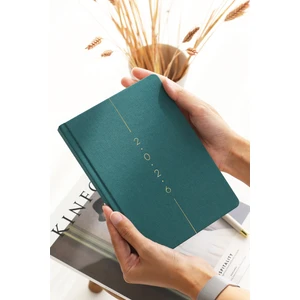 Matt Notebook 2026 Yılı A5 Keten Haftalık Ajanda 15X21 cm - 12 Aylık Koyu Yeşil