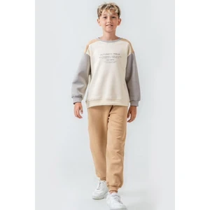 Erkek Çocuk Futurıstıc Feels Baskılı 3 Iplik Kalın Kışlık Eşofman Takımı AK4229