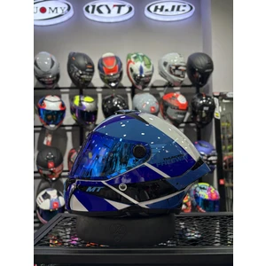 Thunder 4 Gloss Blue Kask (Şeffaf Vizörlü)