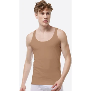 Görünmez Atlet Erkek Cappuccino Ince Askılı Iz Yapmayan Modal Atlet 013